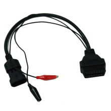 für FIAT-3-Pin-Alfa-Lancia 16 Pin mit 2 Clips Obdii OBD2 OBD-II Stecker Adapter Auto OBD FIAT 3pin Diagnose Kabel